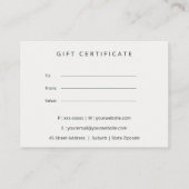 赤面グリーンメイクアップアーティスト宇宙学者ギフトカード 予約カード (裏面)