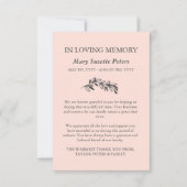 赤面グレーグリーン悔やみや弔慰とフォトサンキュー サンキューカード (正面)