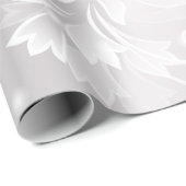 赤面グレーホワイトフローラファンタジー ラッピングペーパー (ロールコーナー)