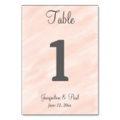 赤面グレー結婚ウォーターカラーのテーブル番号カード テーブルナンバー (裏面)