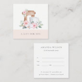 赤面ケーキミキサーケータリングフローラギフト証明書 スクエア名刺 (正面/裏面)