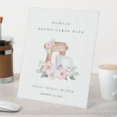 赤面ケーキミキサーフローラレシピカードブライダルシャワー 台座サイン (インサイチュ)