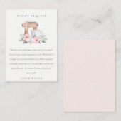 赤面ケーキミキサーフローラレシピ要求ベビーシャワー エンクロージャーカード (正面/裏面)