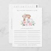 赤面ケーキミキサーフローラレシピ要求ベビーシャワー ポストカード (正面/裏面)