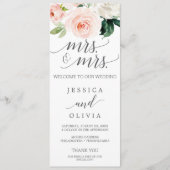 赤面ゲイ結婚式 プログラムブラッシング開花ミセス プログラム (正面)