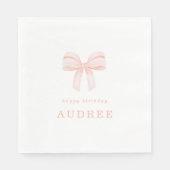 赤面コケットボウバースデーパーティー スタンダードランチョンナプキン (正面)