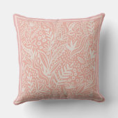 赤面コンテンポラリーピンクと白装飾用クッション クッション (裏面)