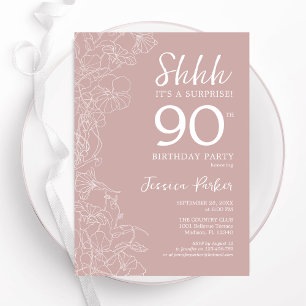赤面サプライズ90誕生日 招待状