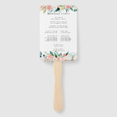 赤面サマーフローラ結婚式 プログラム手 ハンドファン (裏面)