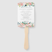 赤面サマーフローラ結婚式 プログラム手 ハンドファン (正面)