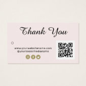 赤面サンキューロゴQRコード衣類つるラベル (裏面)