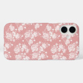 赤面サンゴ白ボホヴィンテージエレガントフローラ Case-Mate iPhoneケース (裏面 (横))
