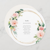 赤面サークルテーブル番号座席カード 招待状 (正面/裏面)