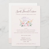 赤面シェフハットフローラベーカリー料理クラス招待状 サンキューカード (正面/裏面)