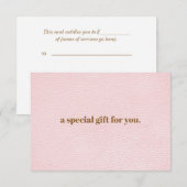 赤面シック |プレインレザーエレガントルックギフトカード (正面/裏面)