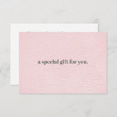 赤面シック |プレインレザーエレガントルックギフトカード (正面/裏面)