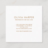 赤面シック |レザーミニマルルック スクエア名刺 (裏面)