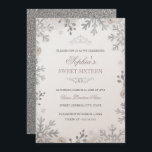 赤面シルバーウィンターワンダーランドスウィート16誕生日 招待状<br><div class="desc">リトルモダンベイリー店でフローラ誕生日招待状をもっと！</div>