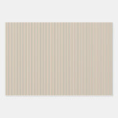 赤面シンプルサージグリーンピンクストライプのパターン ラッピングペーパーシート (正面)