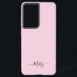 赤面シンプルピンクとスクリプト名前をカスタムする SAMSUNG GALAXY S21 ULTRAケース<br><div class="desc">パステルシンプル赤面ピンクに黒を打ちカジュアル込むスクリプトフォント内の名前をカスタムするタイポグラフィデザイン。ミニマリストに最適なトレンディー。トレンドは、任意の大事な行事の贈り物またはアクセサリーに相当する。世界の旅行、職人の伝統、アートやファッションのトレンドに情熱を注ぐ先見性のある表面パターンアーティスト、プロダクトデザイナー、起業家であるデブラ・バレンシアはポップ・アートの、カリフォルニアのスタイルを独自のブランドとして確立している。彼女のカラフルのシックな製品はライセンスライフスタイル市場で見られ、スタイル、ファッション、女性らしさを愛する女性に訴える。このブランドは、ギフト、文房具、工芸品、織物、家庭用品、ファッションアクセサリー、美しいの50以上のメーカーにライセンスを取得している。Debraの製品、クラス、およびデザインサービスの詳細については、www.debravalencia.comを参照連絡してください。</div>
