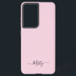 赤面シンプルピンクとスクリプト名前をカスタムする SAMSUNG GALAXY S21 ULTRAケース<br><div class="desc">パステルシンプル赤面ピンクに黒を打ちカジュアル込むスクリプトフォント内の名前をカスタムするタイポグラフィデザイン。ミニマリストに最適なトレンディー。トレンドは、任意の大事な行事の贈り物またはアクセサリーに相当する。世界の旅行、職人の伝統、アートやファッションのトレンドに情熱を注ぐ先見性のある表面パターンアーティスト、プロダクトデザイナー、起業家であるデブラ・バレンシアはポップ・アートの、カリフォルニアのスタイルを独自のブランドとして確立している。彼女のカラフルのシックな製品はライセンスライフスタイル市場で見られ、スタイル、ファッション、女性らしさを愛する女性に訴える。このブランドは、ギフト、文房具、工芸品、織物、家庭用品、ファッションアクセサリー、美しいの50以上のメーカーにライセンスを取得している。Debraの製品、クラス、およびデザインサービスの詳細については、www.debravalencia.comを参照連絡してください。</div>