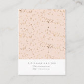 赤面シンプルピンクと金ゴールドプロフェッショナルイヤリング 名刺 (裏面)