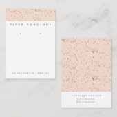 赤面シンプルピンクと金ゴールドプロフェッショナルイヤリング 名刺 (正面/裏面)