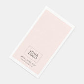 赤面シンプルピンクのビジネスカスタムロゴプロモーション (コーナー)