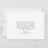 赤面シンプルピンクのフローラエレガントな結婚式 サンキューカード (裏面)