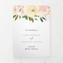 赤面シンプルピンクのフローラエレガントな結婚式