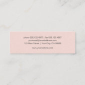 赤面シンプルピンクイチョウ葉自然 スキニー名刺 (裏面)