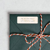 赤面シンプルピンクウォーターカラーファミリー差出人住所 ラベル