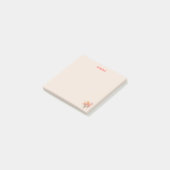 赤面シンプルピンクウォーターカラーフラワーブーケカスタムー ポストイット (アングル)