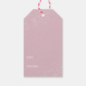 赤面シンプルピンククリスマスホリデー ギフトタグ (裏面)