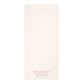 赤面シンプルピンクサロン価格表サービスメニュー ラックカード (裏面)