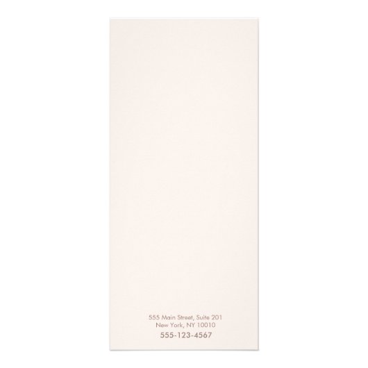 赤面シンプルピンクサロン価格表サービスメニュー ラックカード (裏面)