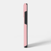 赤面シンプルピンクシックモノグラムカスタム iPhoneケース (左側面)