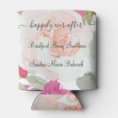 赤面シンプルピンクフシヤフローラ結婚式の引き出物 缶クーラー (裏面)