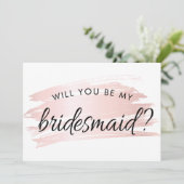 赤面シンプルピンクブリーズメイド提案カード 招待状 (スタンド正面)