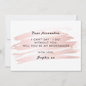赤面シンプルピンクブリーズメイド提案カード 招待状 (裏面)