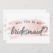 赤面シンプルピンクブリーズメイド提案カード 招待状 (正面/裏面)