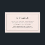 赤面シンプルピンクモノグラムエレガントウェディング エンクロージャーカード<br><div class="desc">小さいシンプルのエンクロージャカーモダンドが搭載さエレガントれたデザインの詳細をバックの薄いモノグラムに囲ま縁どせた小さい。すべてのデザイン要素は赤面ピンクの背景の上に灰色で表示され、デザイン編集ツールで変更できる。ミニマルスタイリッシュなカップルのためのシックで素晴らしデザイン。これらのエンクロージャカードを使用して、ホテルの宿泊施設、駐車場、シャトル情報など、ゲストが知る必要がある方向やその他の重要な詳細を提供する。</div>