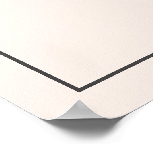 赤面シンプルピンクモノグラムエレガントウェディング ポスター (角)