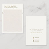 赤面シンプルピンクレザーネックレスディスプレイ 名刺 (正面/裏面)