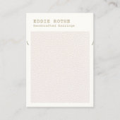 赤面シンプルピンクレザーネックレスディスプレイ 名刺 (正面)