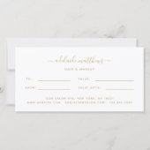 赤面シンプルピンク金ゴールド美容師ギフトカード (裏面)