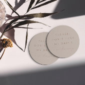 赤面シンプルピンク飲まない私は踊り ラウンドペーパーコースター