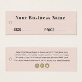 赤面シンプルブティックアパレルビジネスプライスラベル (正面&裏面)