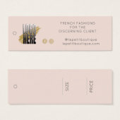 赤面シンプルロゴ衣料品価格ラベル (正面&裏面)