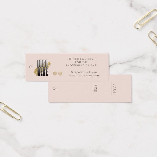 赤面シンプルロゴ衣料品価格ラベル (オフィス)